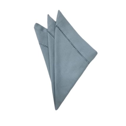 Hemstitch Dusty Blue napkin rental